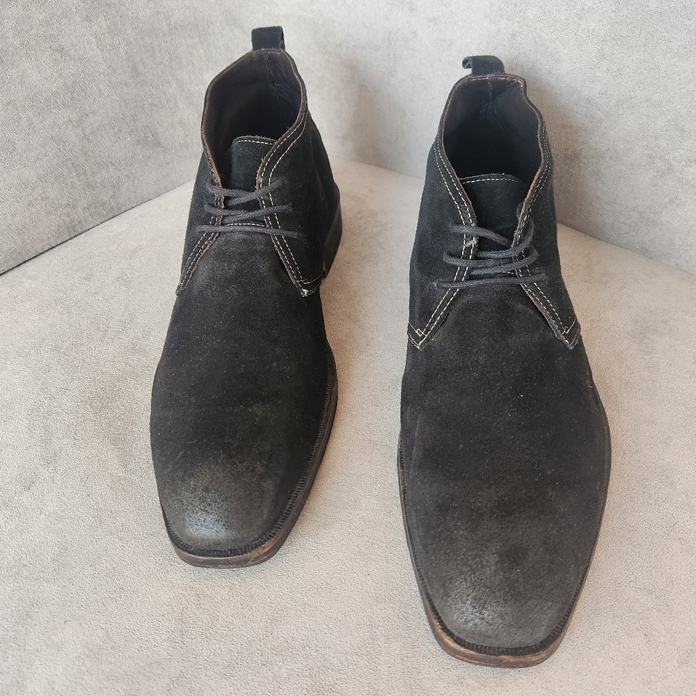 Gordon Rush Chukka Boots Men's 11.5 Black Suede Sydney Ankle Preppy Business
